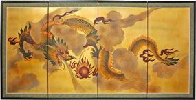 img 2 attached to 🐉 Feng Shui Gold Leaf Dragon in the Sky - Oriental Furniture 36