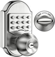 🔐 megaflint keyless entry door lock deadbolt - stainless steel, mechanical, pass code or key, 100% electronic-free логотип