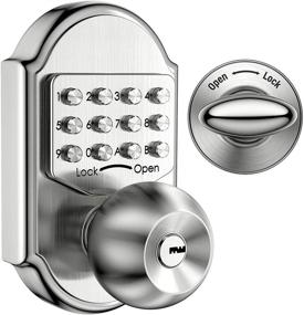 img 4 attached to 🔐 Megaflint Keyless Entry Door Lock Deadbolt - Stainless Steel, Mechanical, Pass Code or Key, 100% Electronic-Free