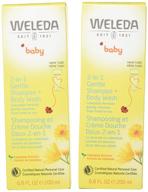 weleda baby calendula shampoo & body wash 6.8 oz (200 ml) (pack of 2): gentlest care for your baby's delicate skin logo