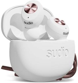 img 4 attached to 🎧 Sudio Tolv White True Wireless Earbuds - Auto Pairing, Compact Charging Case, 35-hour Play Time, iOS and Android Compatible