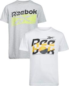 img 4 attached to 👕 Reebok Kids Short Sleeve Athletic Graphic T-Shirt (2 Pack)