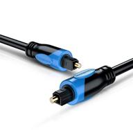🔊 bluerigger 50ft digital optical audio toslink cable - fiber optic cord with in-wall cl3 rating, 24k gold-plated connectors - compatible with home theatre, sound bar, tv, xbox, playstation ps5, ps4 logo