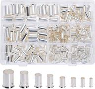 🔌 300pcs rockdig wire ferrule crimp connector kit - 8 sizes assortment, tinned copper, electrical cable pin cord end terminal, for 12 10 8 6 4 2 1/0 2/0 gauge wires logo