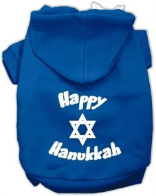 img 1 attached to 🎄 Happy Hanukkah Pet Hoodies with Mirage Pet Products: Screen Print Design