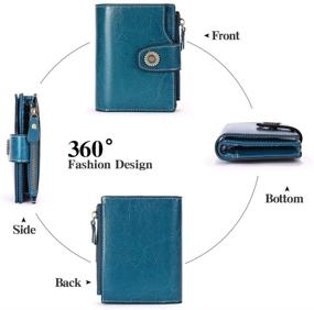img 1 attached to 👜 Stylish Peacock Women's Handbags & Wallets: Compact Bi Fold Wallets with Blocking Leather