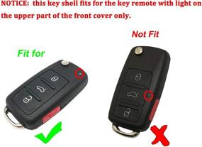 img 3 attached to 🚘 Premium Flip Folding Car Key Fob Case Shell: VW Volkswagen GTI Jetta Eos Golf - Keyless Entry Remote Control Key Fob Cover Housing (1)