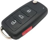 🚘 premium flip folding car key fob case shell: vw volkswagen gti jetta eos golf - keyless entry remote control key fob cover housing (1) logo