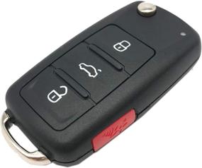 img 4 attached to 🚘 Premium Flip Folding Car Key Fob Case Shell: VW Volkswagen GTI Jetta Eos Golf - Keyless Entry Remote Control Key Fob Cover Housing (1)