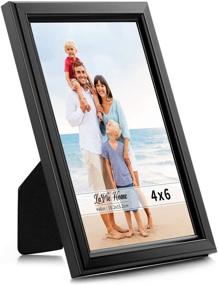 img 3 attached to 🖼️ LaVie Home 4x6 Picture Frames (1 Pack, Black) - High Definition Glass Wall Mount & Table Top Display | Simple Design Photo Frame