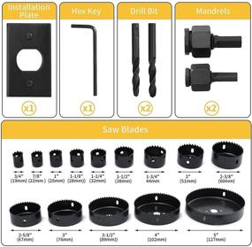 img 3 attached to Holesaw Include Mandrels Installation Durable