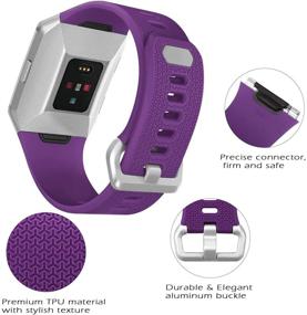 img 2 attached to 🏋️ Jobese 4-Pack Sport Accessory Replacement Wristbands for Fitbit Ionic - Compatible Bands for Men and Women (Large/Small)