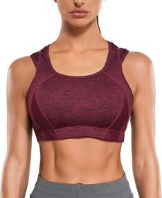 img 4 attached to 🏋️ Rolewpy High Impact Racerback Sports Bras: Full Coverage, High Support, Shock Control Padded, Ideal for Workout