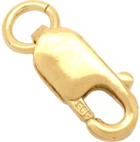 img 1 attached to 14K Solid Yellow Gold Lobster Clasp Jewelry - 8x3mm