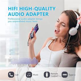 img 2 attached to 🎧 USB-C to 3.5MM Aux Cable for Type-C Mobile Devices - High-Fidelity Sound Adapter with Digital Audio Converter (DAC) Chips (Conexat) - Enhance Sound Quality!