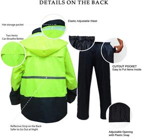 img 1 attached to 🌧️ Optimized Lightweight Water-resistant Raincoats: Personal Protective Equipment for Occupational Health & Safety