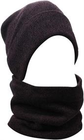 img 2 attached to Warm and Stylish Mens Winter 3-Piece Set: Scarf, Skull Beanie Hat, Cap, and Touch Screen Gloves Mittens