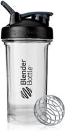 🍶 pro series blenderbottle shaker bottle - ideal for protein shakes and pre workout - 24-ounce - black/clear logo