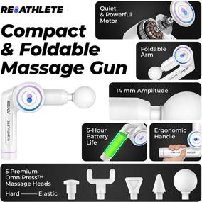 img 3 attached to ReAthlete FOLD Massage Gun: Foldable Percussion Massager for Athletes - Portable & Wireless Deep Tissue Pain Relief