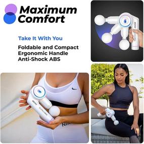img 2 attached to ReAthlete FOLD Massage Gun: Foldable Percussion Massager for Athletes - Portable & Wireless Deep Tissue Pain Relief