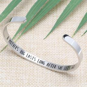 img 3 attached to 🌹 Memorial Bracelet - Remembrance Jewelry Sympathy Gift for Women - Loss of Loved One Remembrance Cuff Bangle