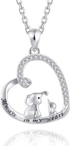 img 4 attached to 🐘 Beautiful BEILIN Mother Daughter Jewelry Set - Sterling Silver Elephant Love Heart Pendant: Necklace, Anklet, Bracelet, Ring, Earrings - Perfect Gifts for Women and Teen Girls