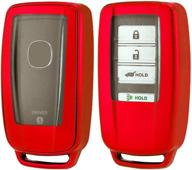 🔑 royalfox(tm) tpu smart remote key fob case cover for acura rlx rdx mdx ilx tlx plx nsx (2 3 4 5 buttons, red) - engine hold exclusion logo