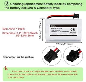 img 2 attached to 🔋 iMah Ryme B7 BT-446 BT-1005 Battery 2-Pack for Uniden Handset Phone Models: TXC146 TXC400 TXC580 DCT646 DCX770 TCX800 TXC860A TCX950 TRU8885 TRU8888 TRU9460 TRU9465 TRU9480 TRU9485, DC 3.6V Ni-MH