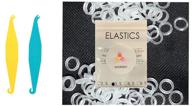 🦷 эластичные резиновые резинки для ортодонтического лечения - 80 штук с заглушками для зазубрин (прозрачные 1/8" тяжелые, 4,5 унции) логотип