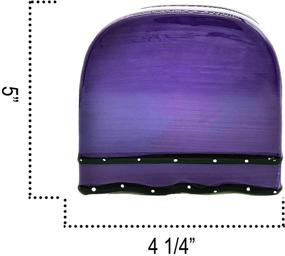 img 1 attached to 🍆 ACK Tuscany Hand Painted 4pc Stove Top Set - Ruffle Design | Napkin, Salt, Pepper and Spoon Rest | Choose Your Color (Purple)