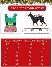 img 2 attached to 🎅 Impoosy Christmas Dog Dresses - Merry Christmas Pet Elf Clothes: Cotton Clothes for Puppy Xmas, Funny Tutu Plush Ruffle Skirt (XL)