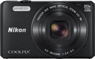 nikon coolpix s7000 16 mp digital camera: powerful 20x zoom and stabilized images on a 3-inch lcd (black) logo
