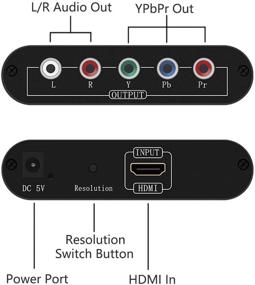 img 2 attached to 🔌 Wiistar HDMI to Component 1080P Converter with YPbPr 5RCA RGB Video + R / L Audio | Support Scaler for HDTV PC PS3 Roku Blu-Ray DVD