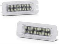 🔆 high-performance led license plate light assembly for porsche 987 cayman boxster 996 997 911 carrera cayenne panamera – 6000k diamond white (2-pieces) logo