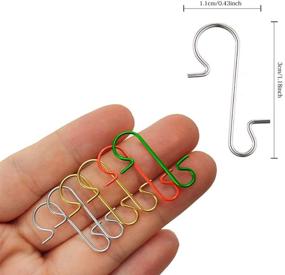img 3 attached to Stylish Pinkswan 120 Pack Christmas Ornament Hooks Gold: Metal S-Shaped Xmas Hangers for Tree Decor and Party Balls