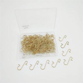 img 4 attached to Stylish Pinkswan 120 Pack Christmas Ornament Hooks Gold: Metal S-Shaped Xmas Hangers for Tree Decor and Party Balls