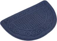 🔵 olpchee half round non-slip floor rug mat – keep floors clean with decorative design (large, blue) logo