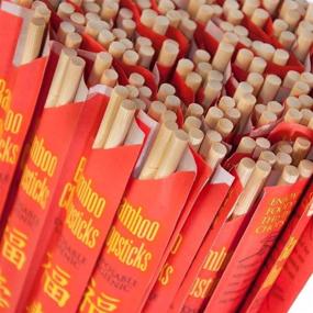 img 1 attached to 🥢 Premium Disposable Bamboo Chopsticks: Royal Palillos UV Treated, 120 Sets, Sleeved and Separated