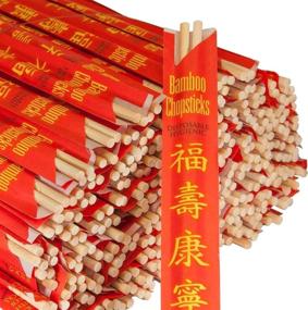 img 2 attached to 🥢 Premium Disposable Bamboo Chopsticks: Royal Palillos UV Treated, 120 Sets, Sleeved and Separated