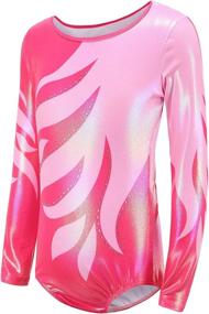 img 3 attached to Gymnastics Leotards Metallic Unitards Activewear Sports & Fitness