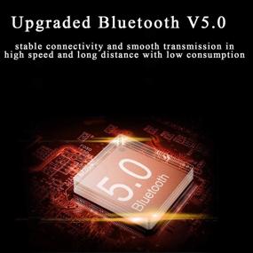 img 4 attached to 🎧 Беспроводной Bluetooth-наушник, HonShoop V5.0 Беспроводная Bluetooth-гарнитура с стерео-микрофоном, совместимый с мобильными телефонами для вождения, бизнеса и офисного использования (красный)