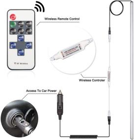 img 3 attached to 🚗 Sunluway Светодиодный задний светильник для подъемного заднего стекла для Jeep Wrangler 2007-2021 TJ YJ JK JKU JL JLU & Gladiator JT, задний грузовой фонарь с настраиваемой подсветкой и пультом дистанционного управления