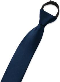 img 3 attached to 👔 Stylish and Durable Boys' Solid Color Zipper Polyester Neckties - Perfect Boys' Accessories and Neckties