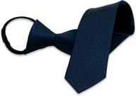 👔 stylish and durable boys' solid color zipper polyester neckties - perfect boys' accessories and neckties logo