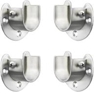 🧥 fytrondy stainless steel wardrobe closet rod bracket - u-shaped open type socket bracket for shower curtain rods - 1-1/4 inch, 4 pack логотип