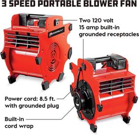 img 3 attached to 💨 Powerbuilt 3-Speed Portable Blower - Corded (642259) for Efficient Power Equipment & Accessory Usage