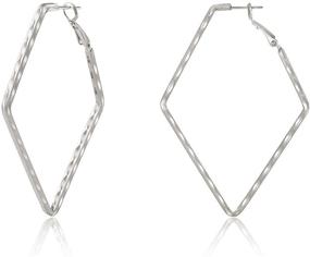 img 4 attached to Geometric Earrings Hypoallergenic Sensitive Silver_2 36