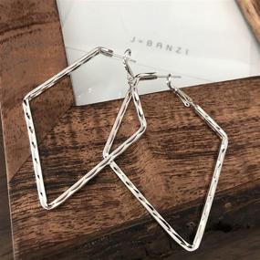 img 3 attached to Geometric Earrings Hypoallergenic Sensitive Silver_2 36