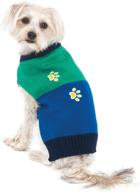 🐾 stylish four paws crewneck sweater for dogs, small, green логотип