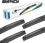 🧼 sipidi hybrid windshield wipers blades - pack of 4, 26” + 17” logo